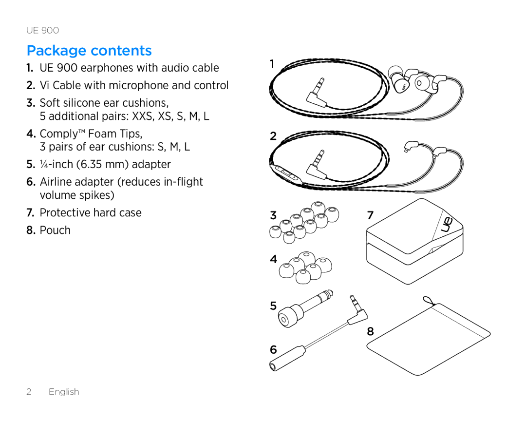 Logitech 985-000381 manual Package contents 