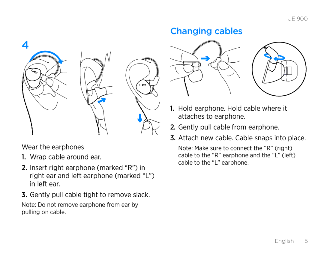 Logitech 985-000381 manual Changing cables 