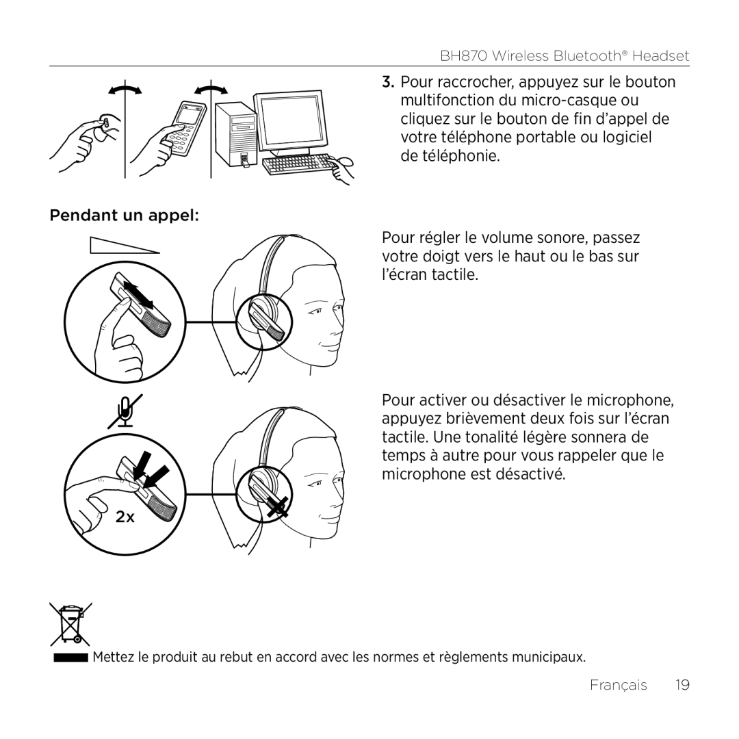 Logitech manual BH870 Wireless Bluetooth Headset 