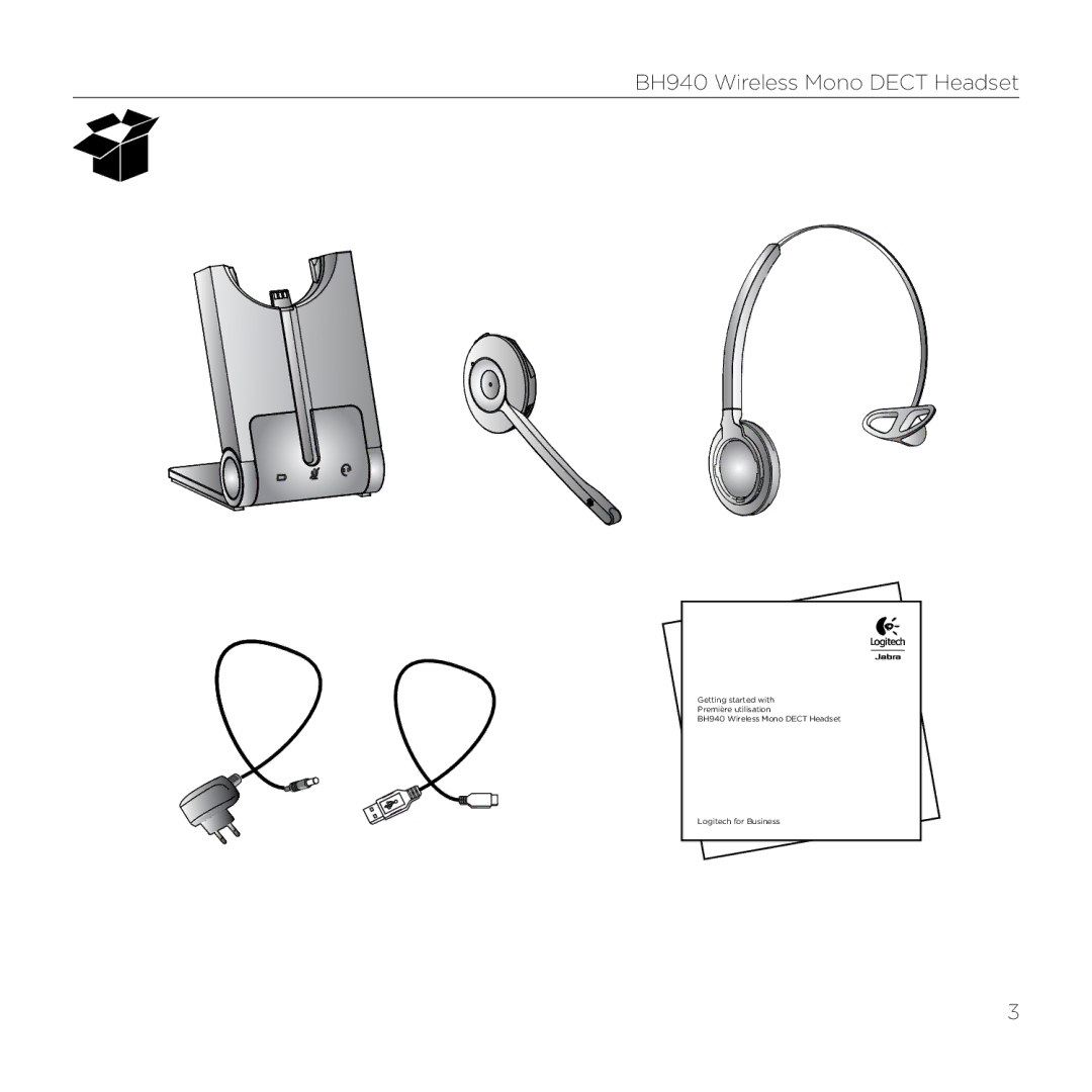 Logitech manual BH940 Wireless Mono Dect Headset 