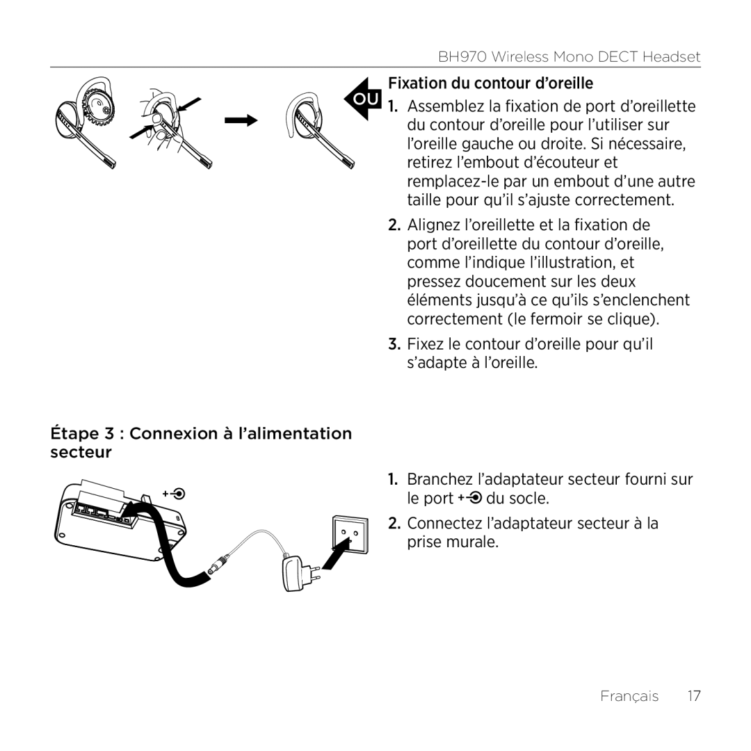 Logitech BH970 manual Français 17 