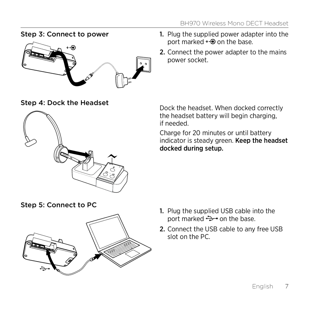 Logitech BH970 manual English 7 