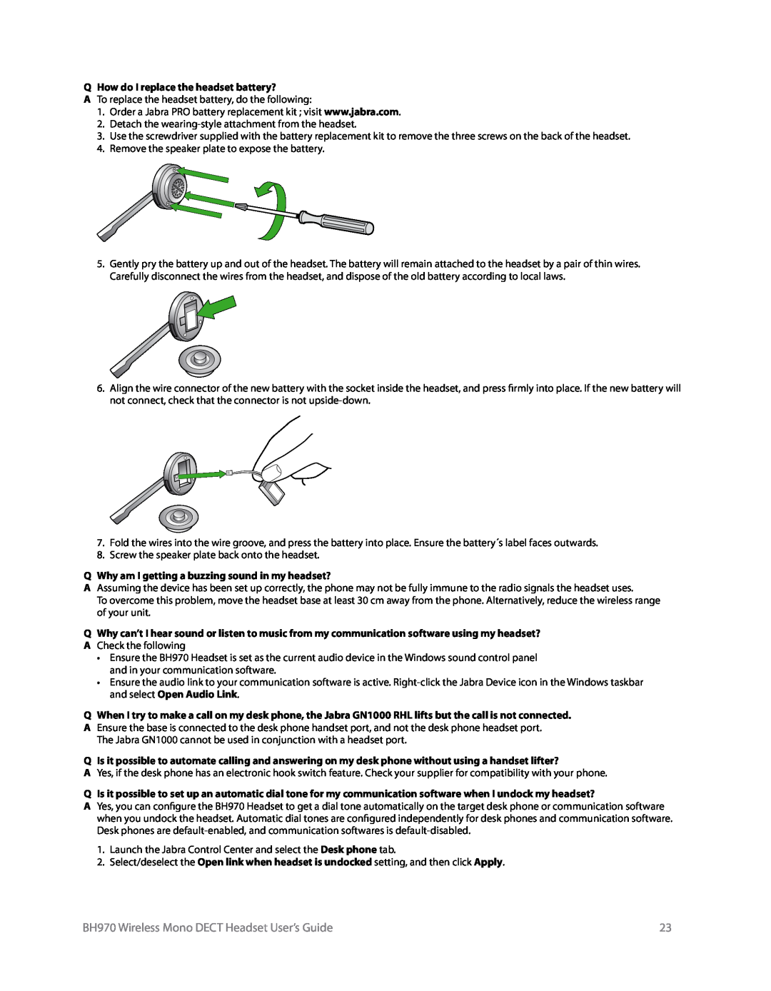 Logitech manual BH970 Wireless Mono DECT Headset User’s Guide 