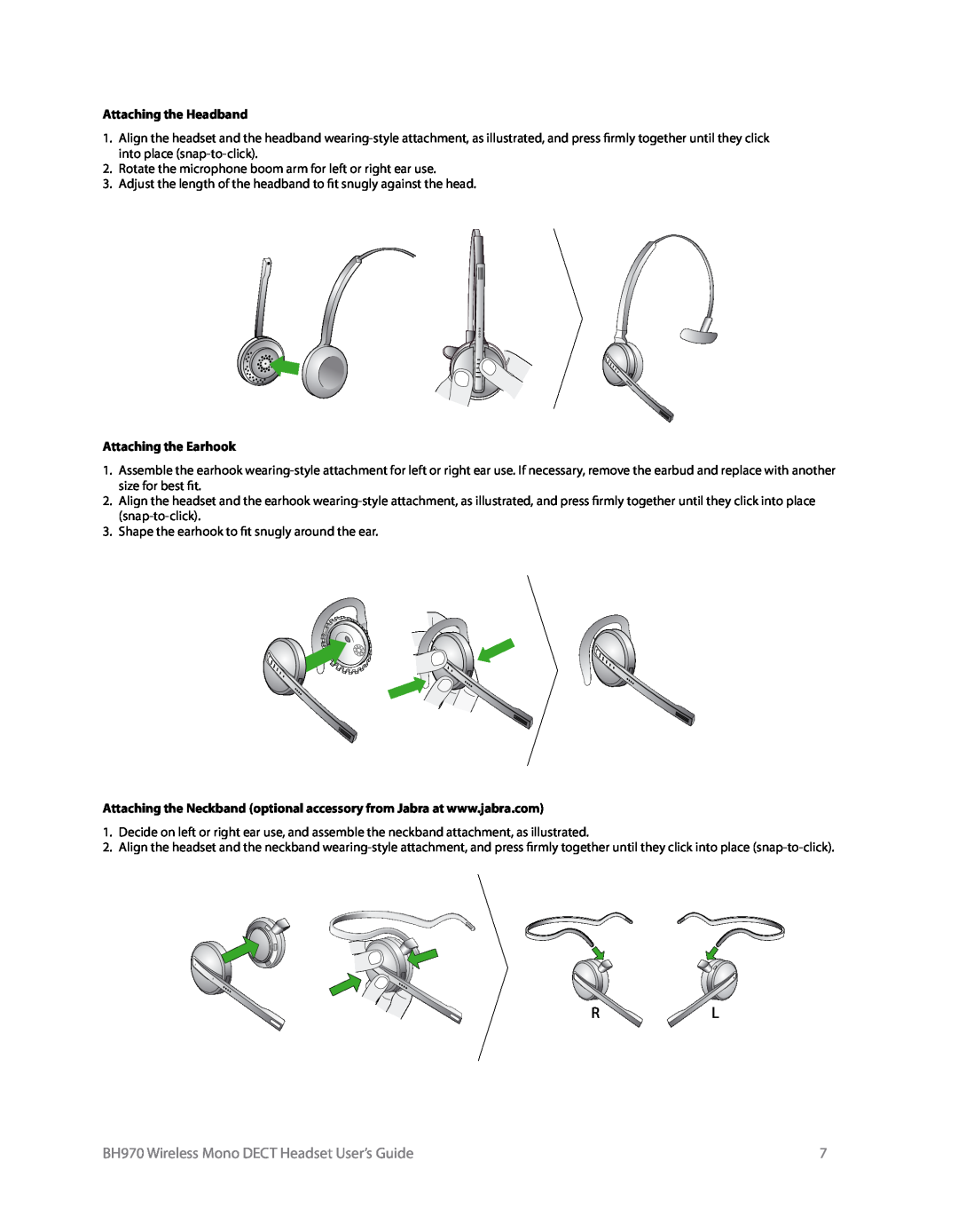 Logitech manual BH970 Wireless Mono DECT Headset User’s Guide 