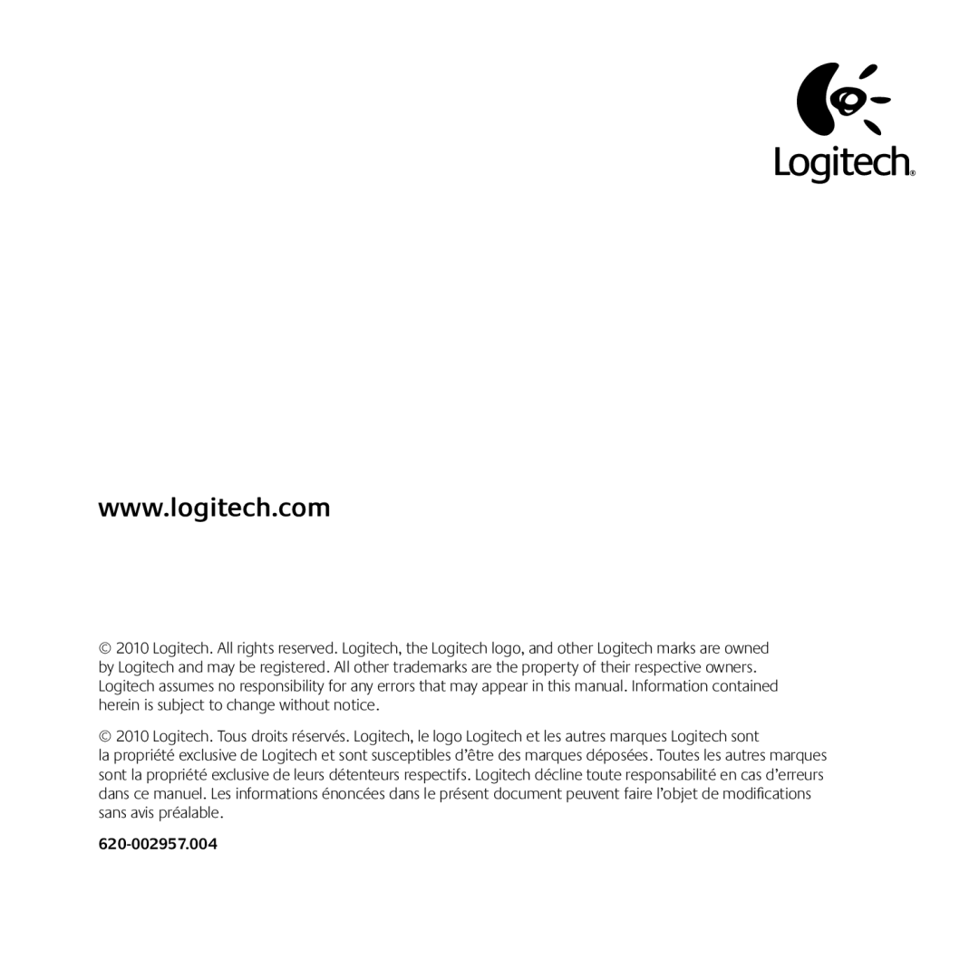 Logitech C270 manual 620-002957.004 