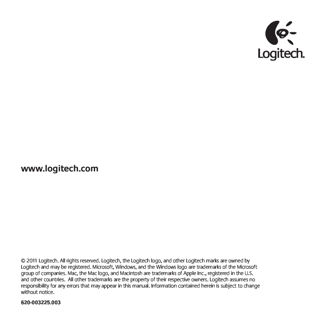 Logitech C615 manual 620-003225.003 