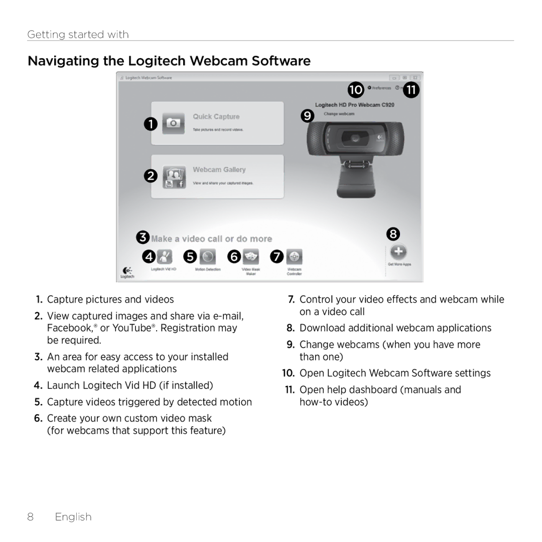 Logitech C920 setup guide Navigating the Logitech Webcam Software 