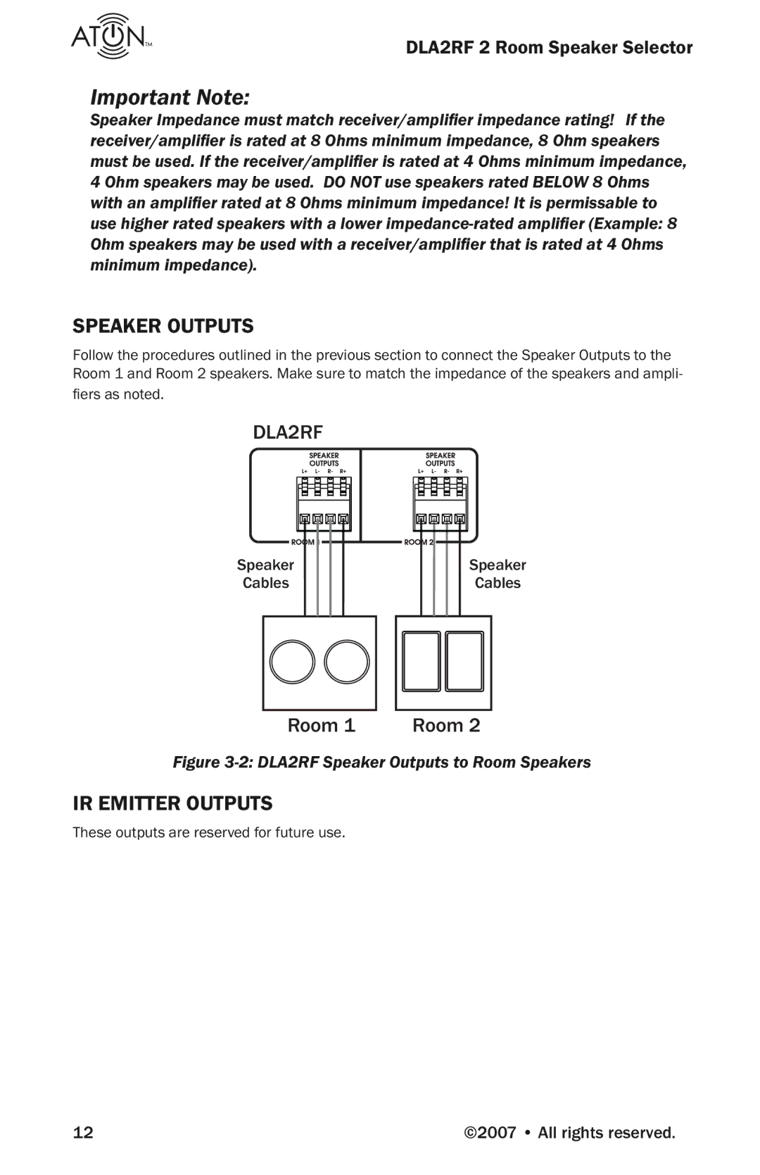 Logitech DLA2RF manual Important Note 