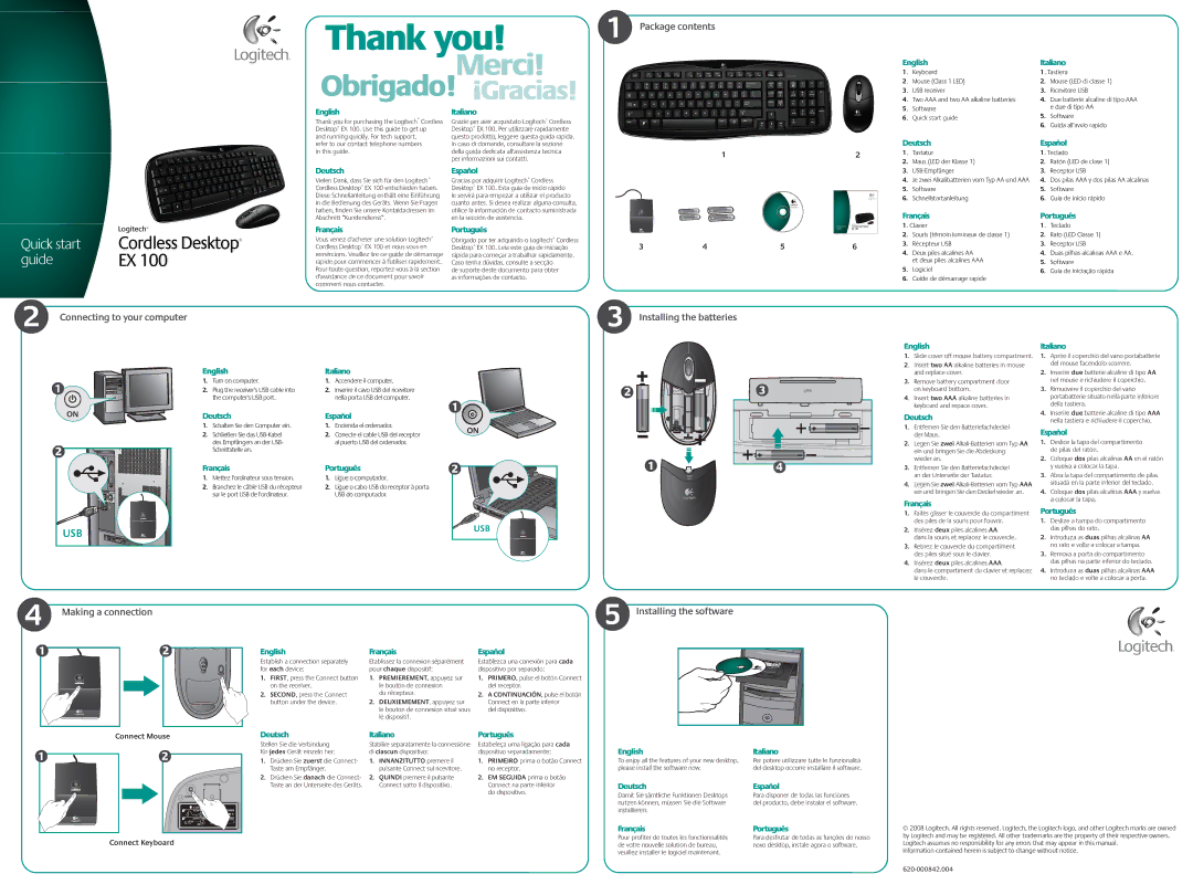 Logitech EX100 manual ¿½µ¿¹» ½±²¬»²¬, ±²²»½¬·²¹ ¬± §±« ½±³«¬», ¿µ·²¹ ¿ ½±²²»½¬·±² 