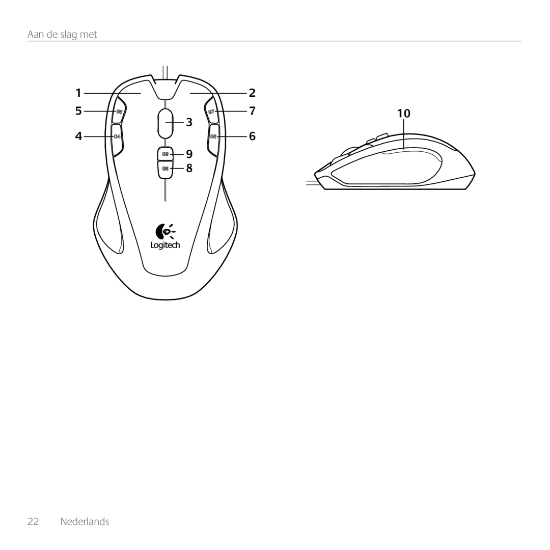 Logitech G300 manual Aan de slag met 