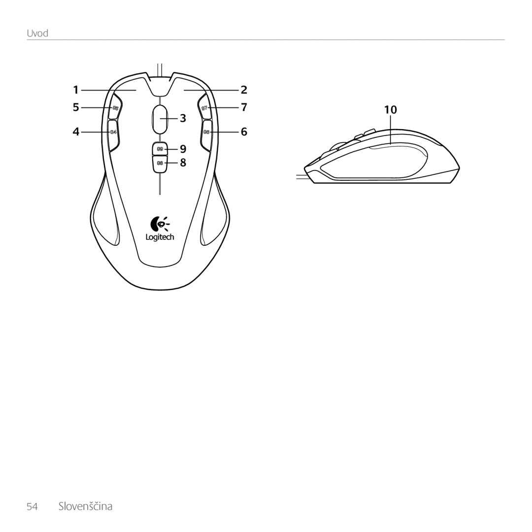 Logitech G300 manual Slovenščina 