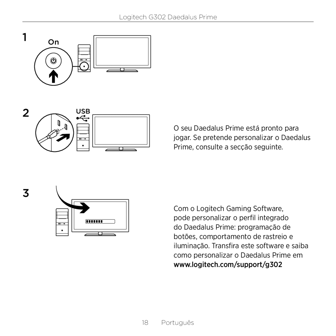 Logitech G302 setup guide Usb 