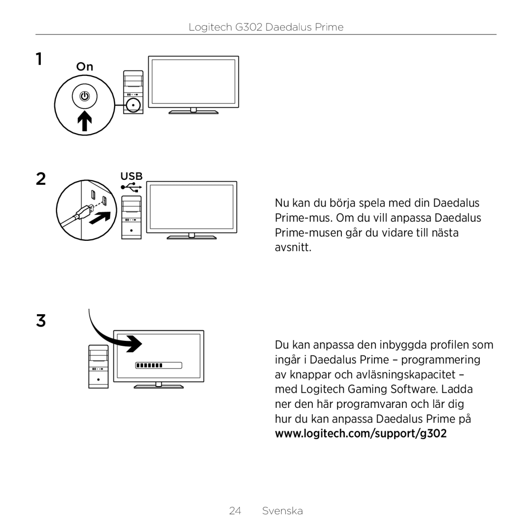 Logitech G302 setup guide Usb 