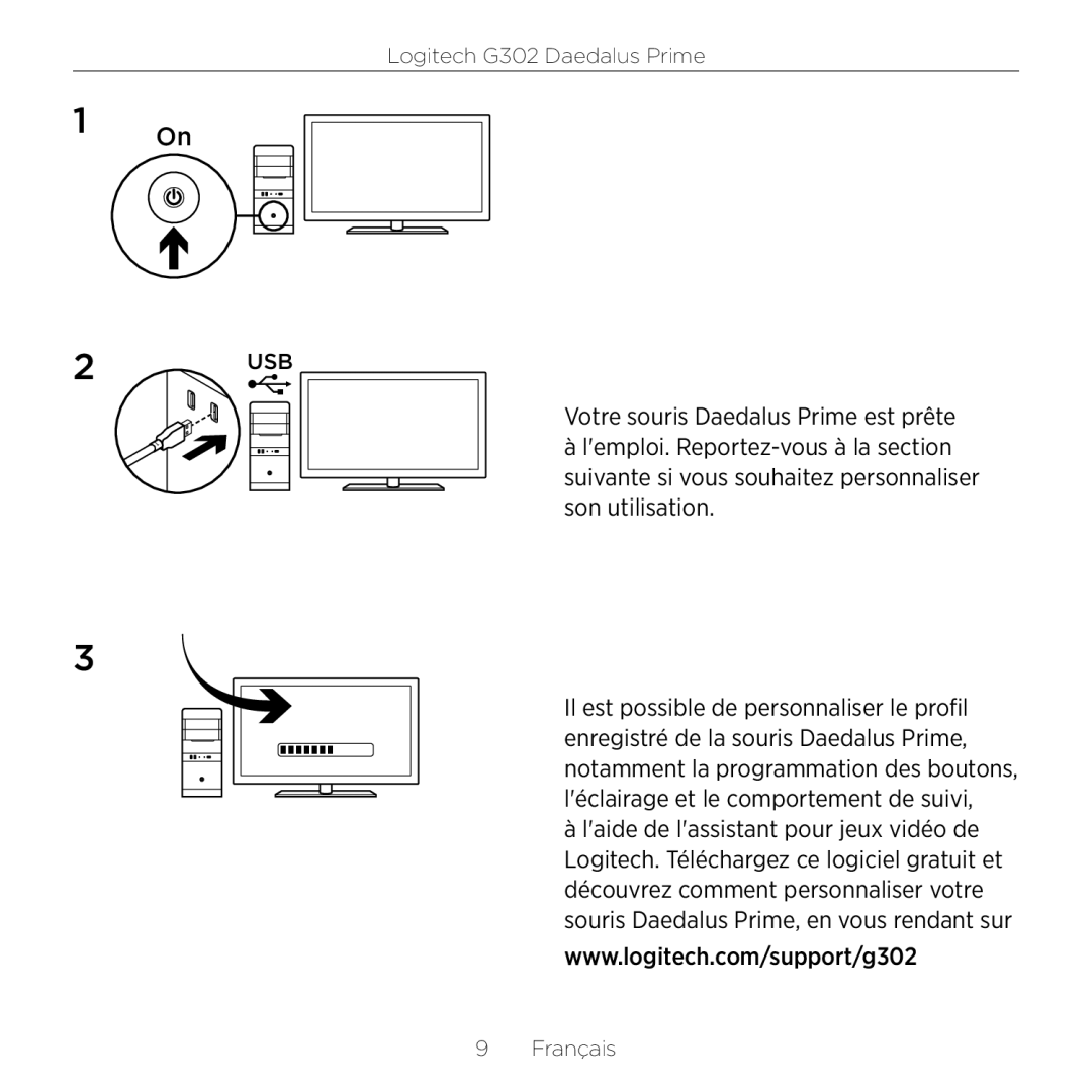 Logitech G302 setup guide Usb 