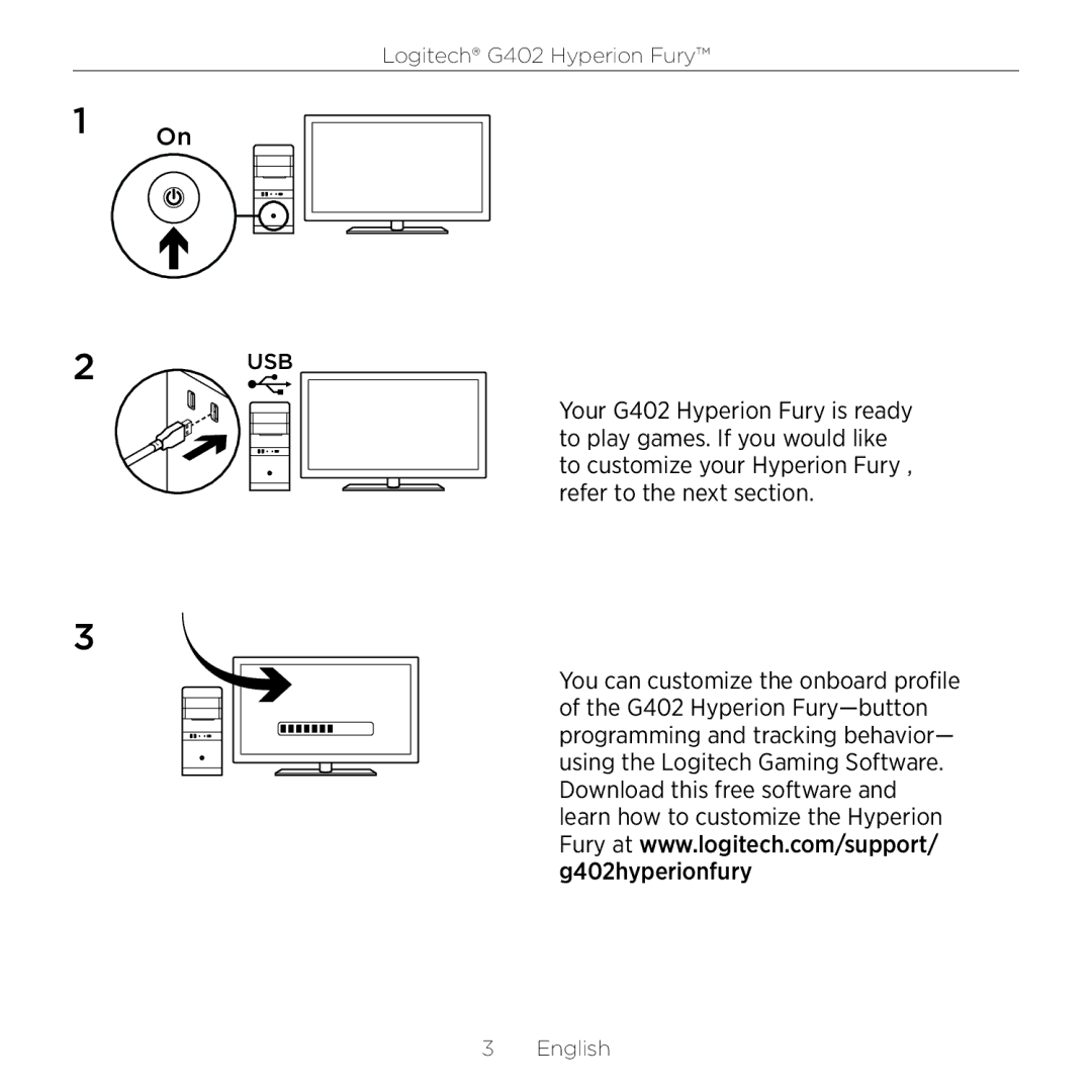 Logitech G402 setup guide Usb 