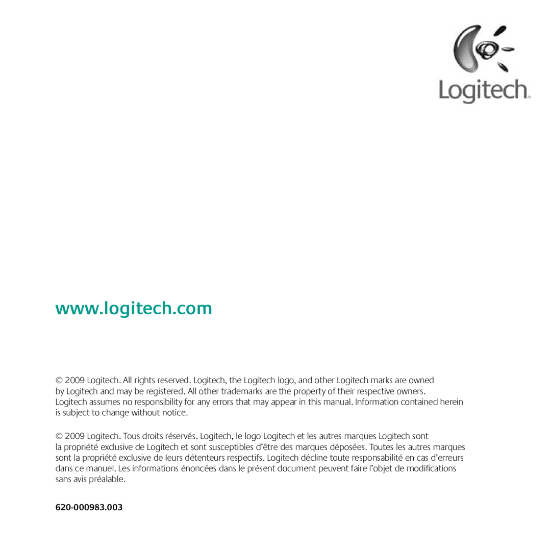 Logitech G500 manual 620-000983.003 