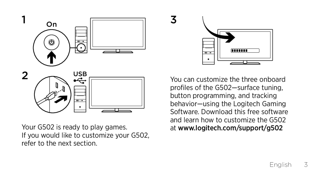 Logitech G502 setup guide Usb 