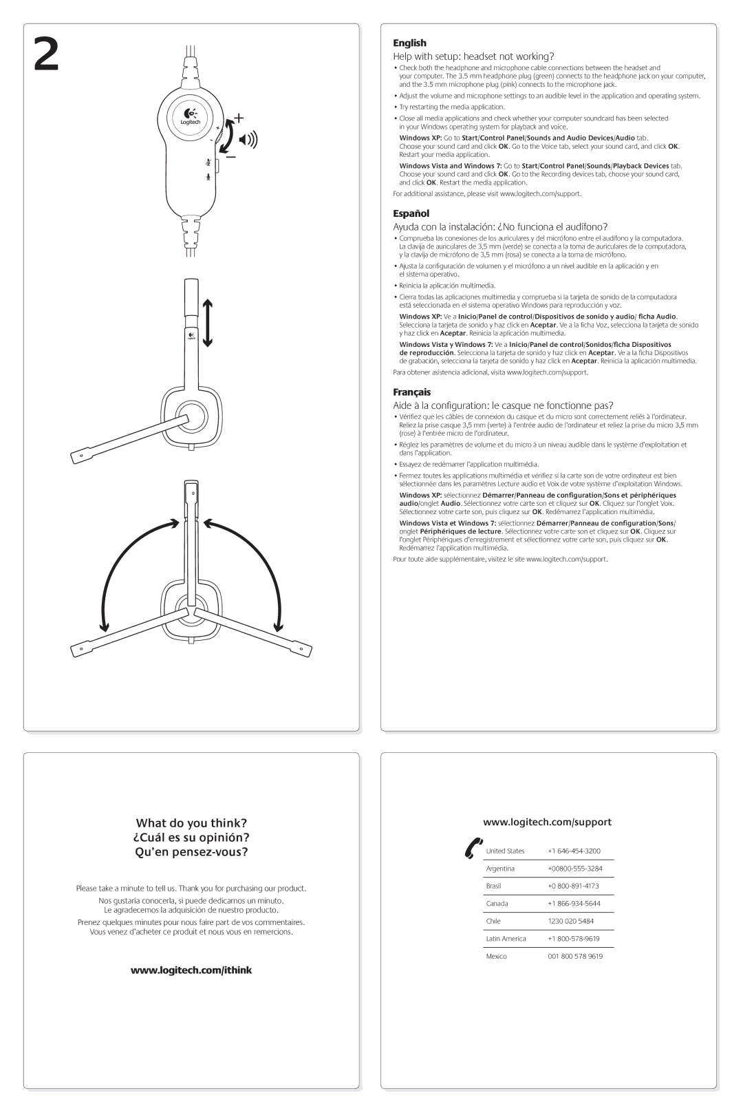 Logitech H150 manual Help with setup headset not working?, Ayuda con la instalación ¿No funciona el audífono? 