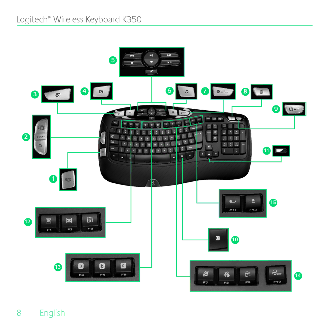 Logitech K350 manual English 