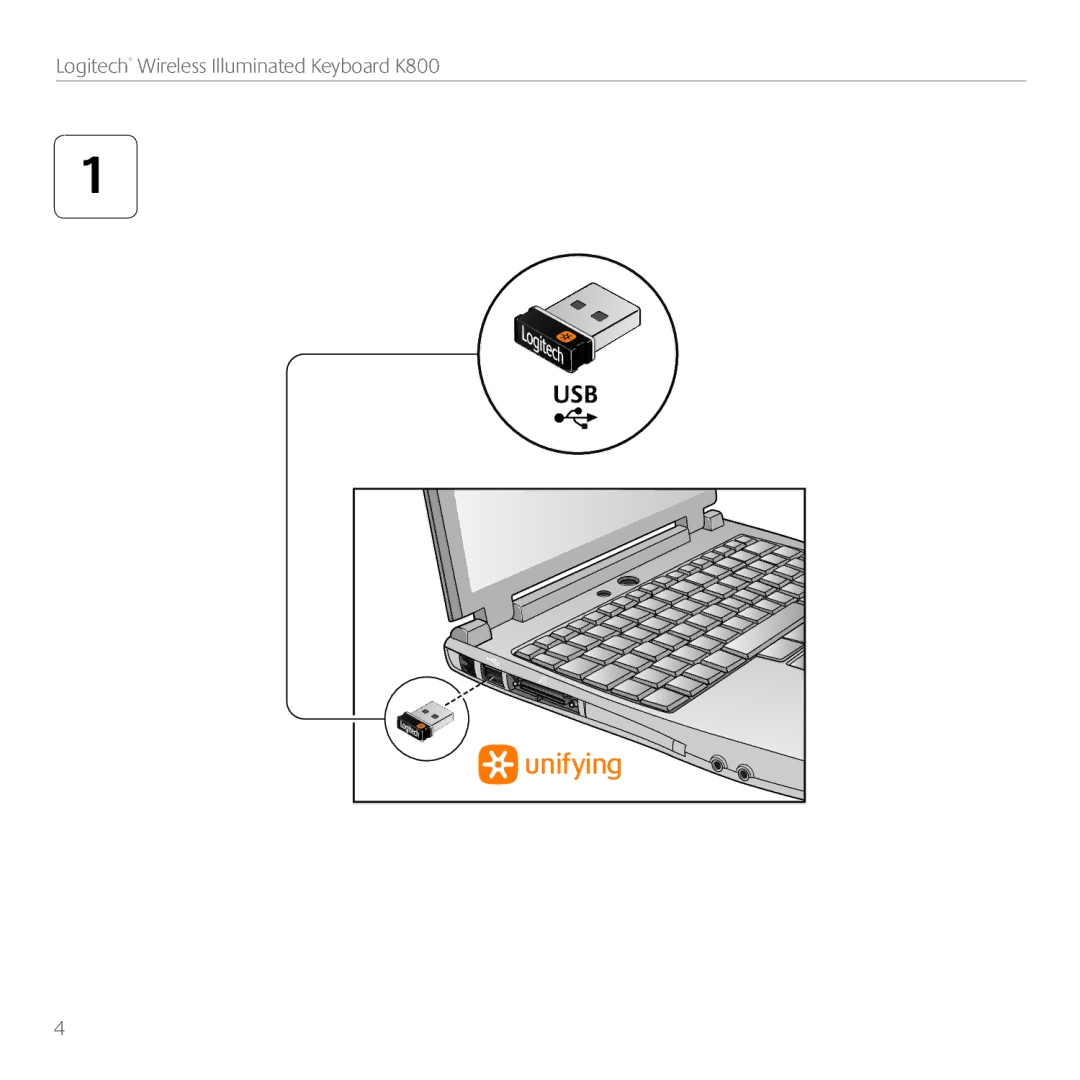 Logitech manual Logitech Wireless Illuminated Keyboard K800 