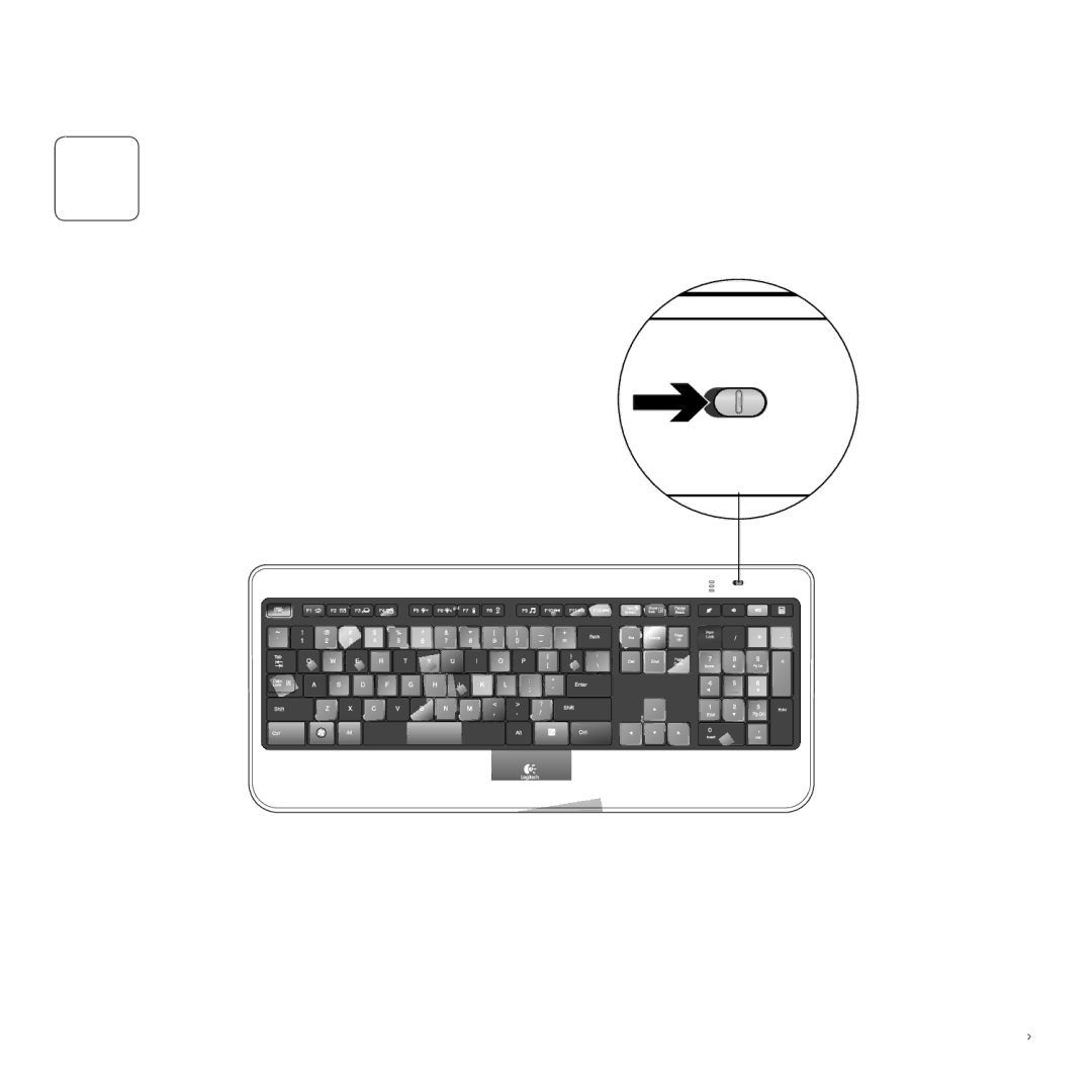 Logitech K800 manual OFF on 