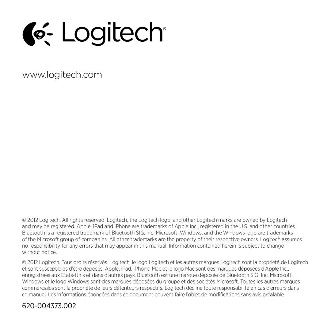 Logitech K810 setup guide 620-004373.002 