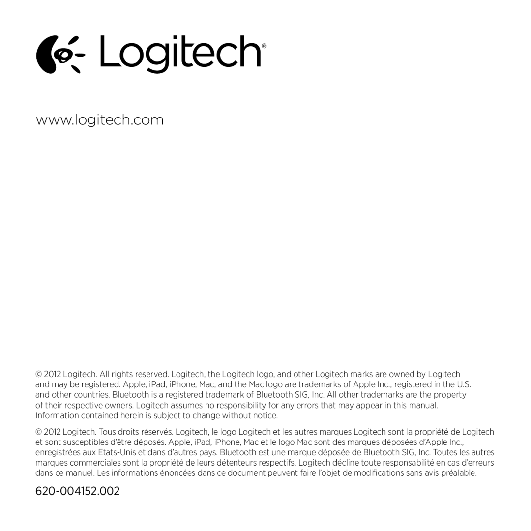 Logitech K811 setup guide 620-004152.002 