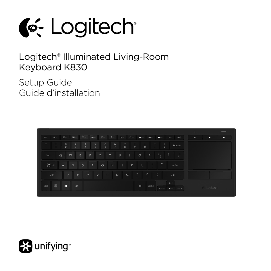 Logitech K830 setup guide 