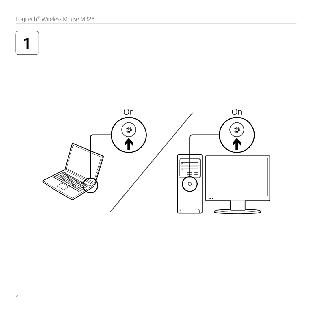 Logitech M325 manual OnOn 