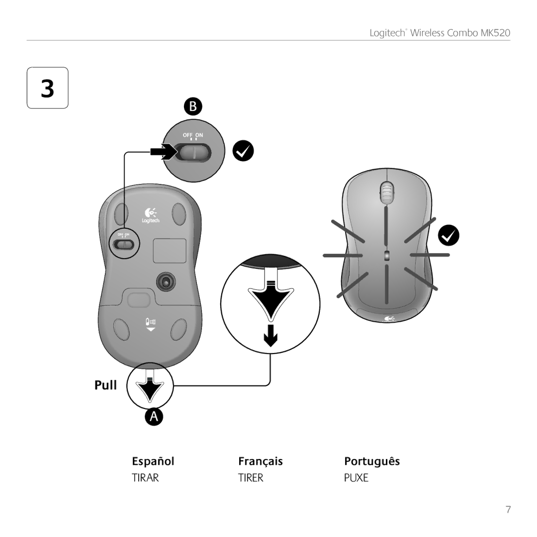 Logitech MK520 manual Español Français 