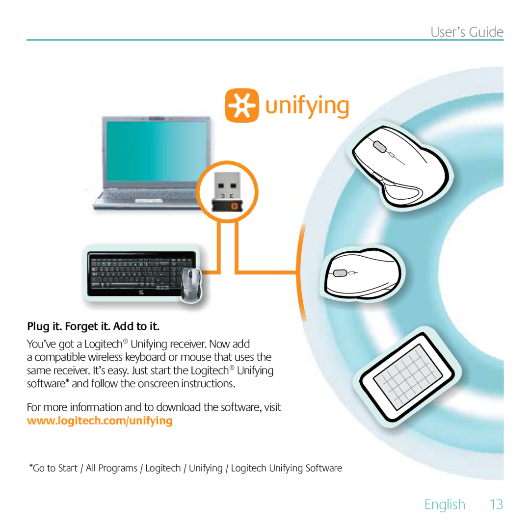 Logitech MK605 manual For more information and to download the software, visit 