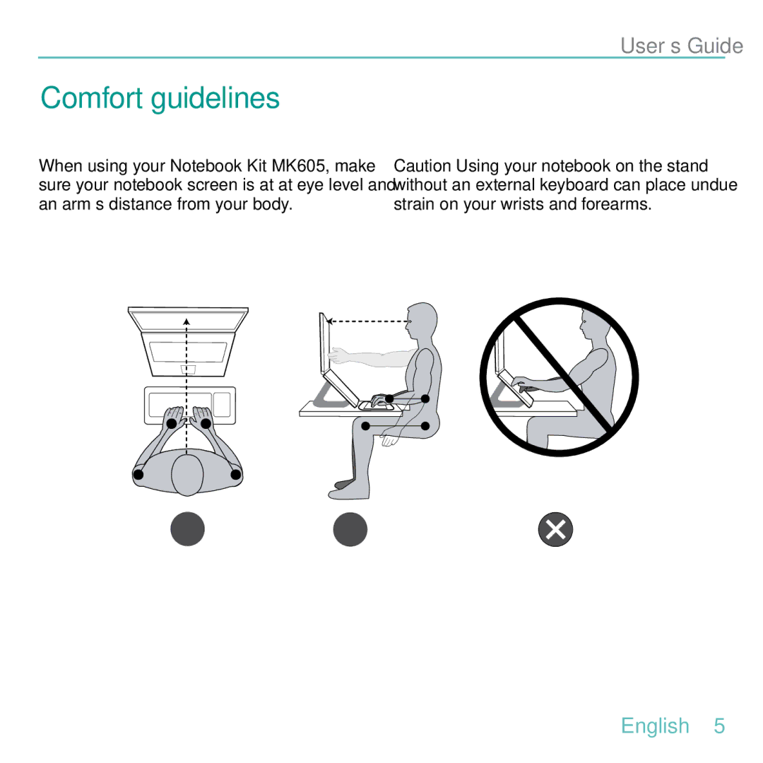 Logitech MK605 manual Comfort guidelines 