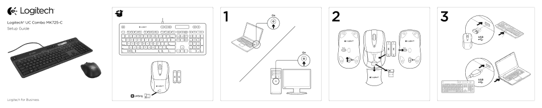 Logitech setup guide Logitech UC Combo MK725-C Setup Guide, Logitech for Business 