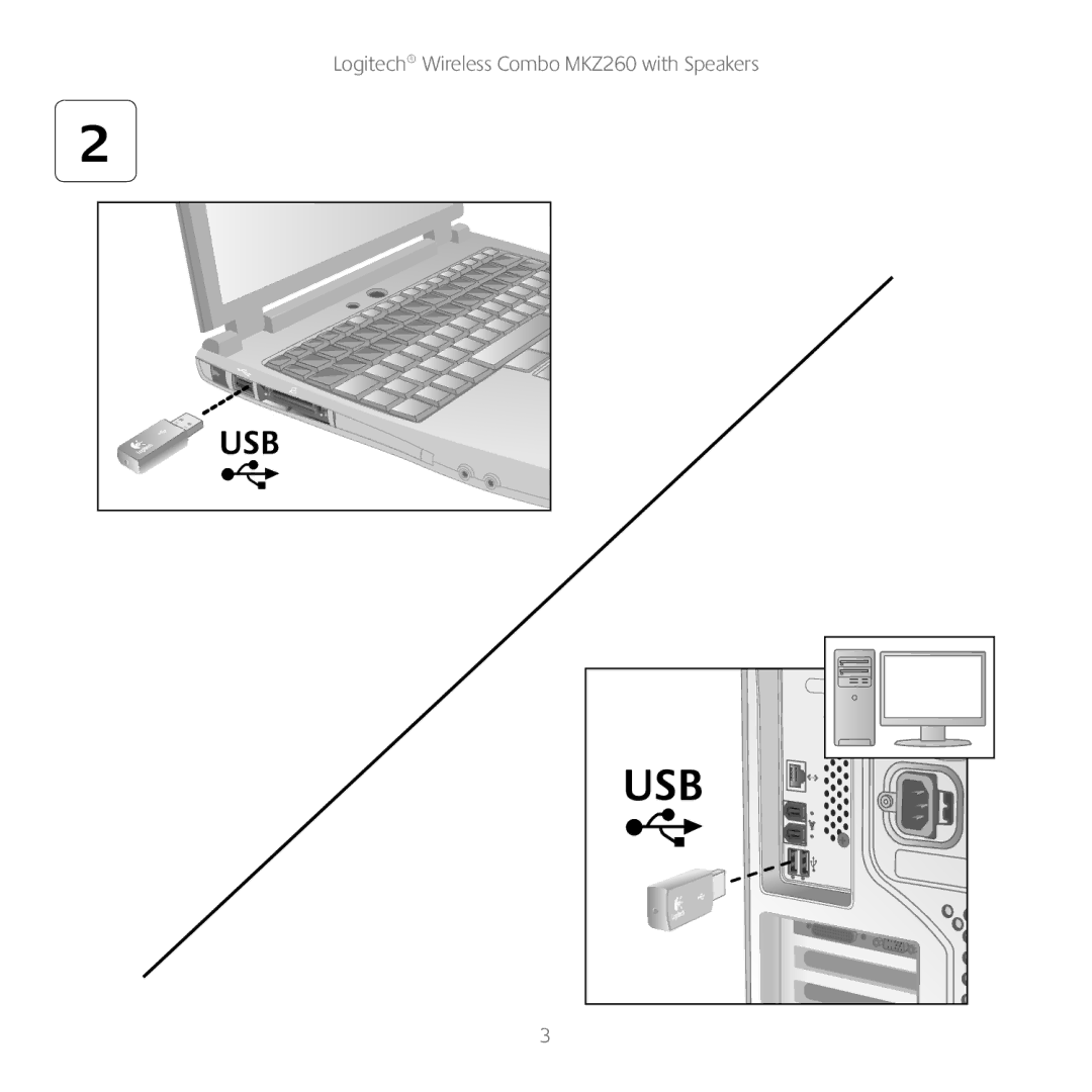 Logitech manual Logitech Wireless Combo MKZ260 with Speakers 
