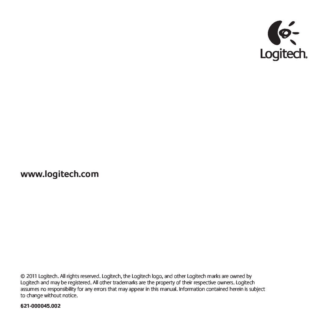 Logitech MKZ260 manual 621-000045.002 
