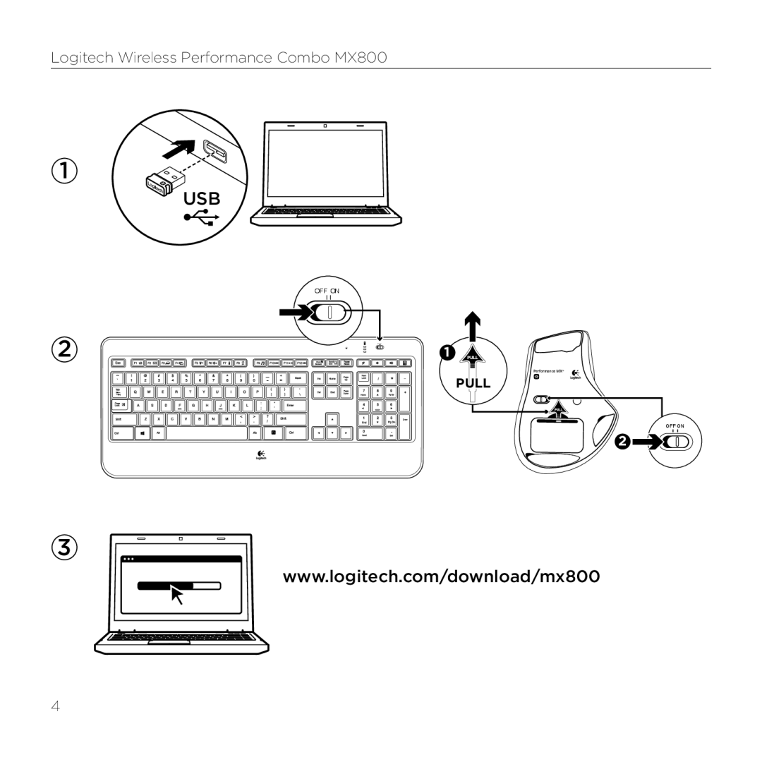 Logitech MX800 setup guide Usb 