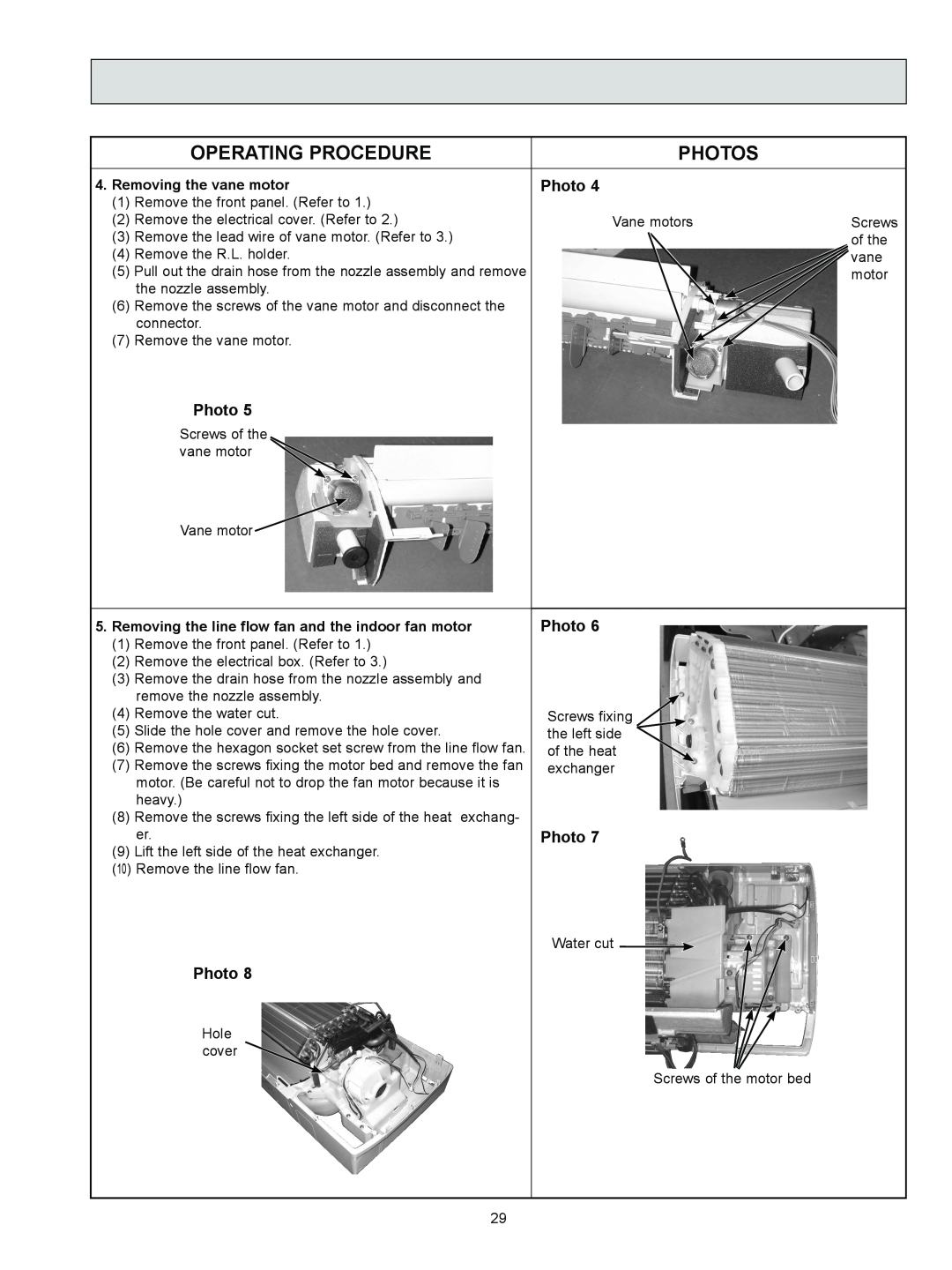 Logitech MSZ-A09NA, OB450 REVISED EDITION-B service manual Operating Procedure, Photos 