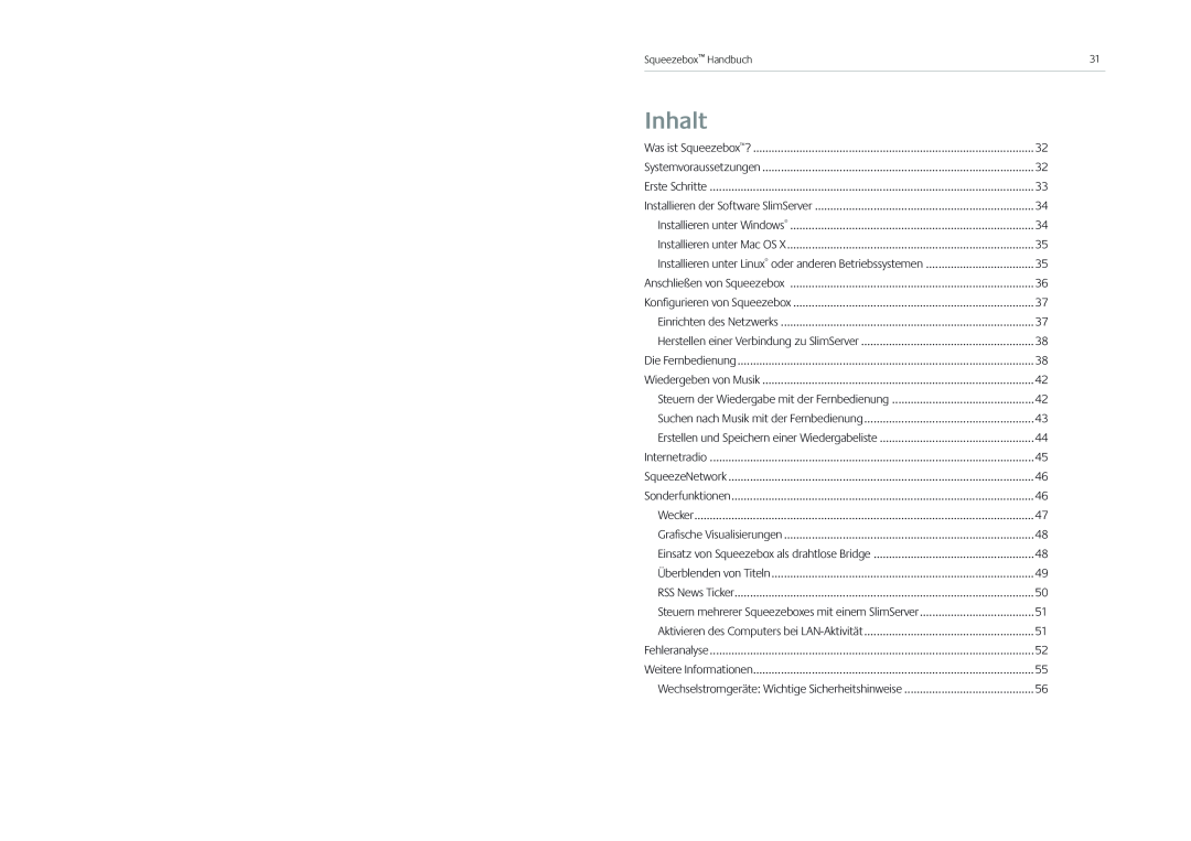 Logitech Receiver manual Inhalt, Wecker, Überblenden von Titeln 