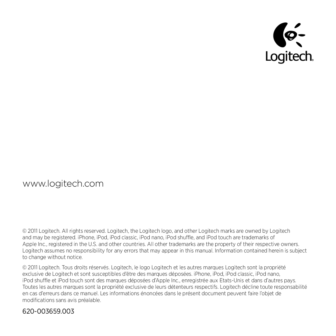 Logitech S400i manual 620-003659.003 