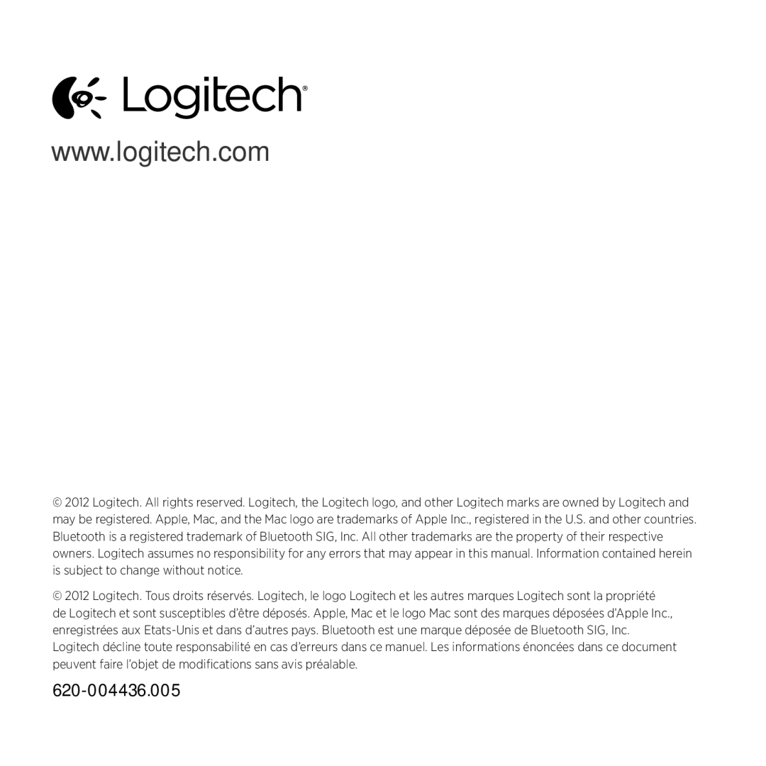 Logitech T400 setup guide 620-004436.005 