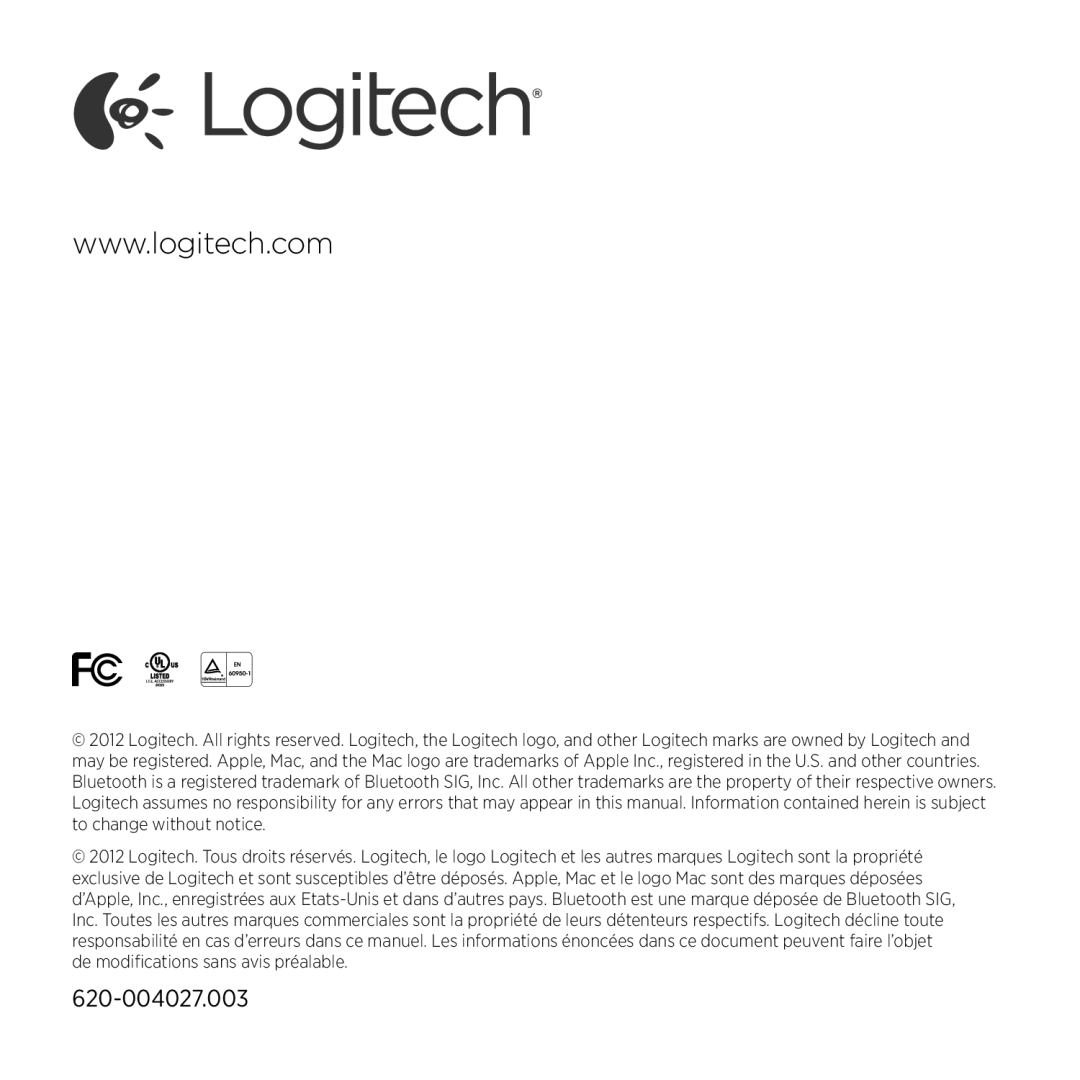 Logitech T651 setup guide 620-004027.003 