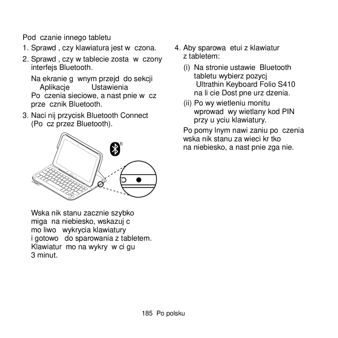 Logitech Tab4 10.1 setup guide Minut Aby sparować etui z klawiaturą z tabletem 