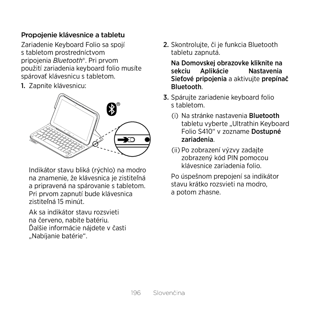 Logitech Tab4 10.1 setup guide Potom zhasne 