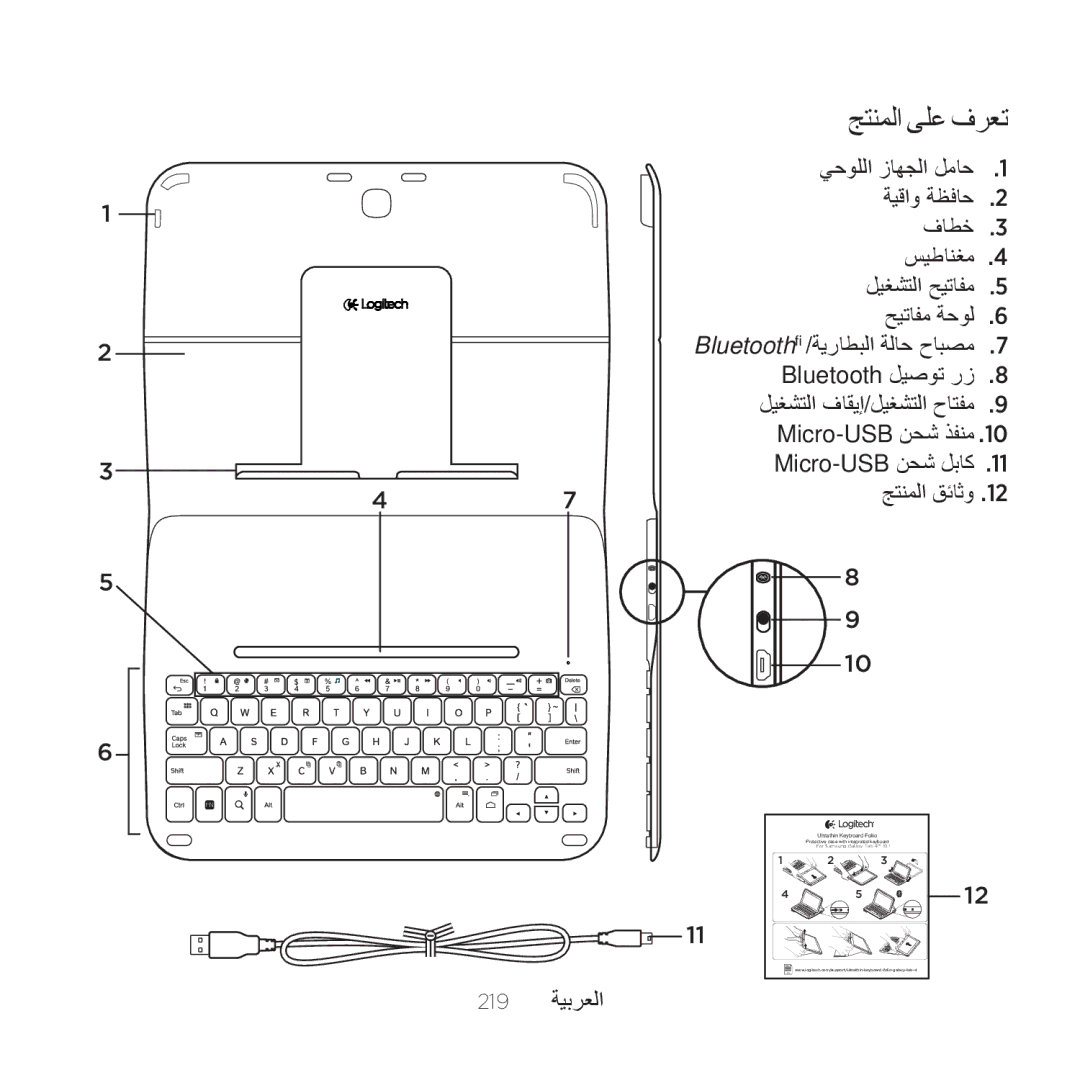 Logitech Tab4 10.1 setup guide جتنملا ىلع فرعت 