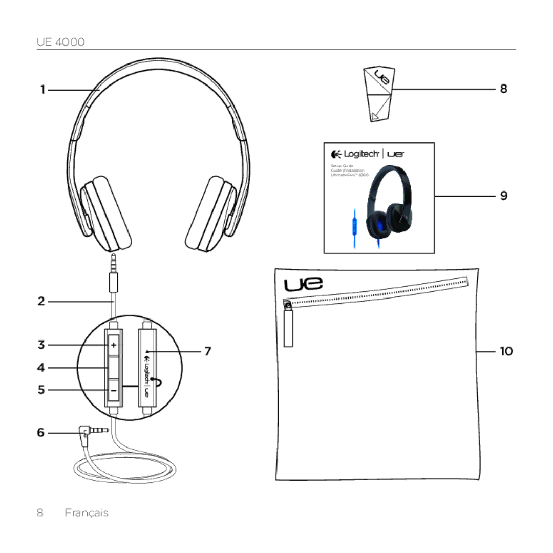 Logitech UE 4000 setup guide Français 