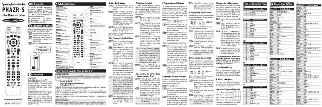 Logitech UR5U-9000L, UR5U-9020L operating instructions To Identify the 3-Digit Code Programmed for a Device 