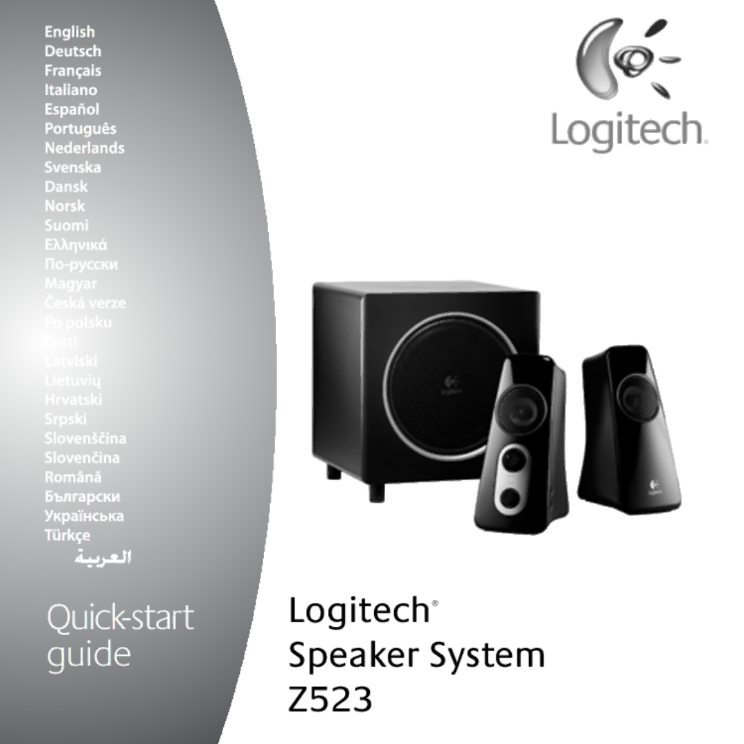 Logitech Z523 quick start Quick-start Logitech Guide 