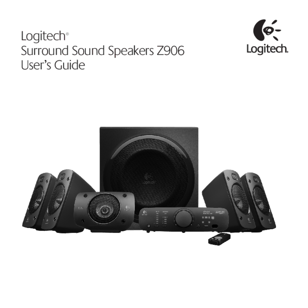 Logitech 980000467 manual Logitech Surround Sound Speakers Z906 User’s Guide 