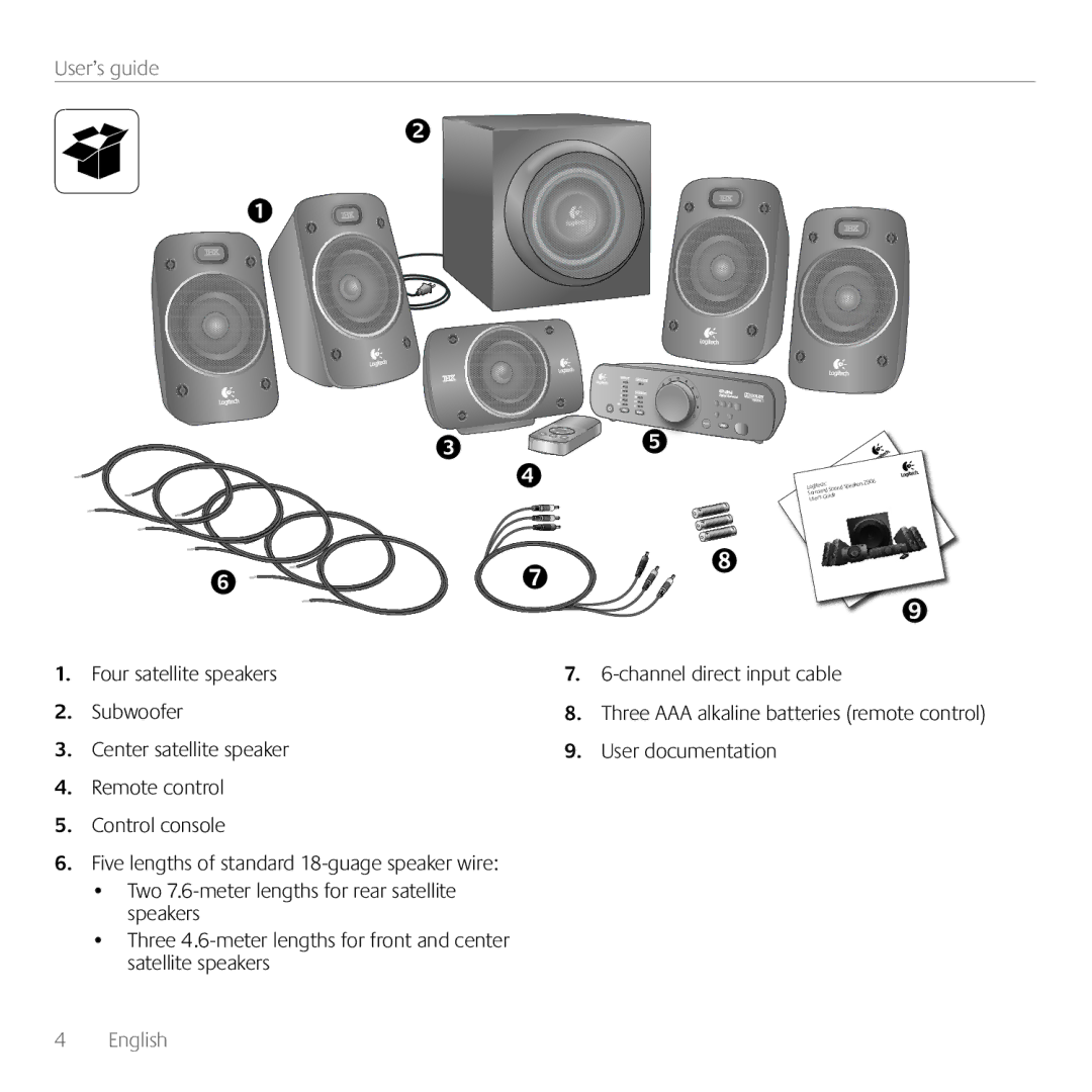 Logitech Z906, 980000467 manual English 