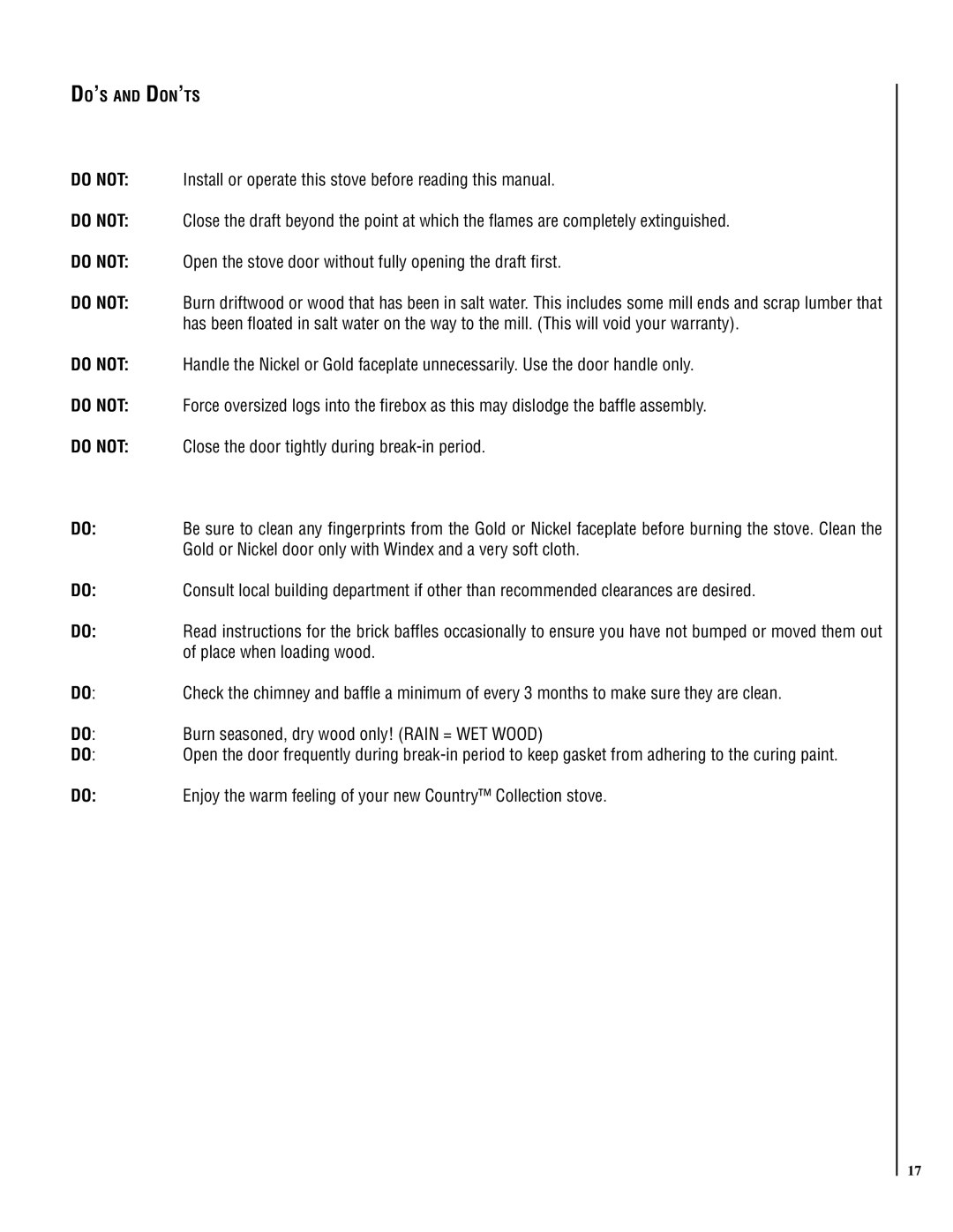 Logitek Standard Elec. Cable Manufacturing C/A210 operation manual Do’s and Don’ts 